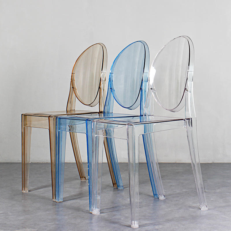 Wholesale Modern Armless Stackable Wedding Party Plastic Crystal Acrylic Transparent Clear Ghost Banquet Chair