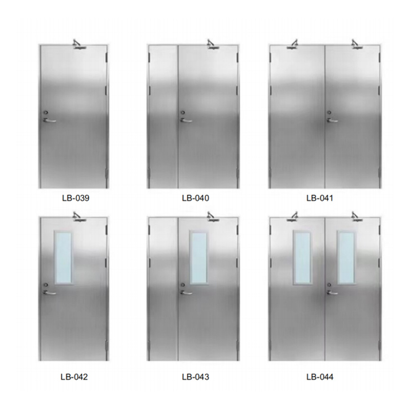Stainless steel fire door