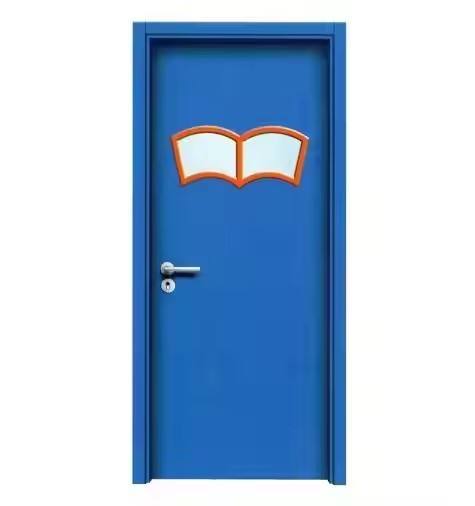 Factory Customized School Classroom Soundproof Door Home Office Door with Cartoon Glass Window