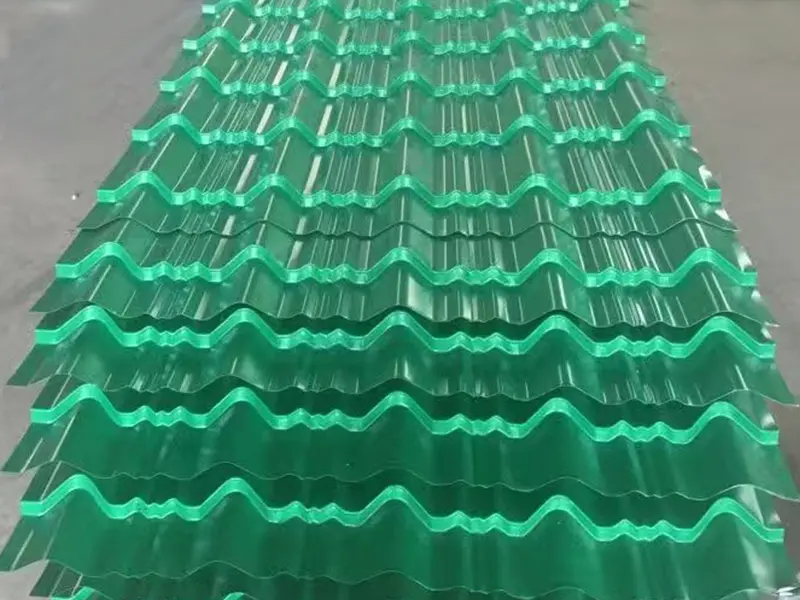 Color corrugated tile