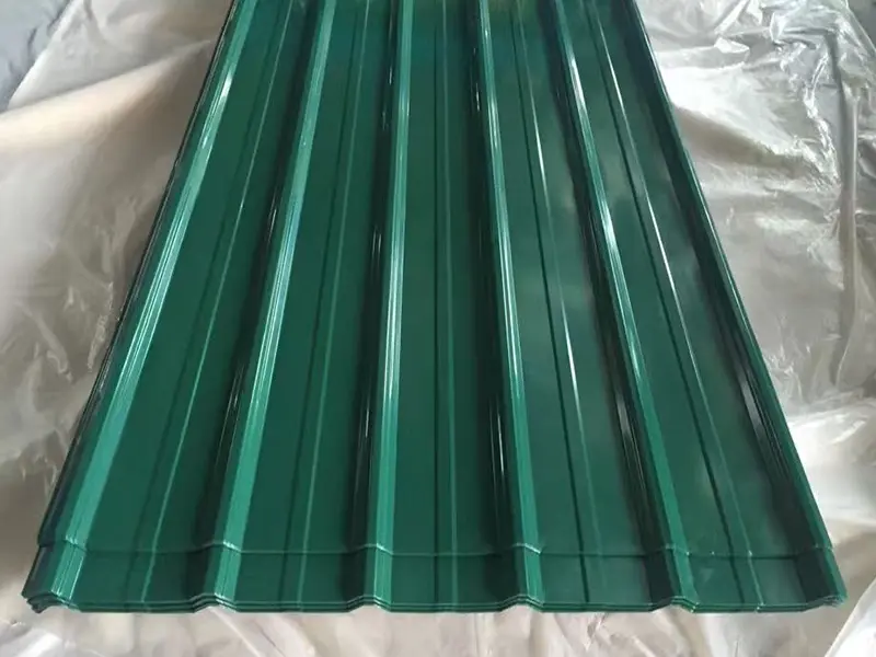 Color corrugated tile