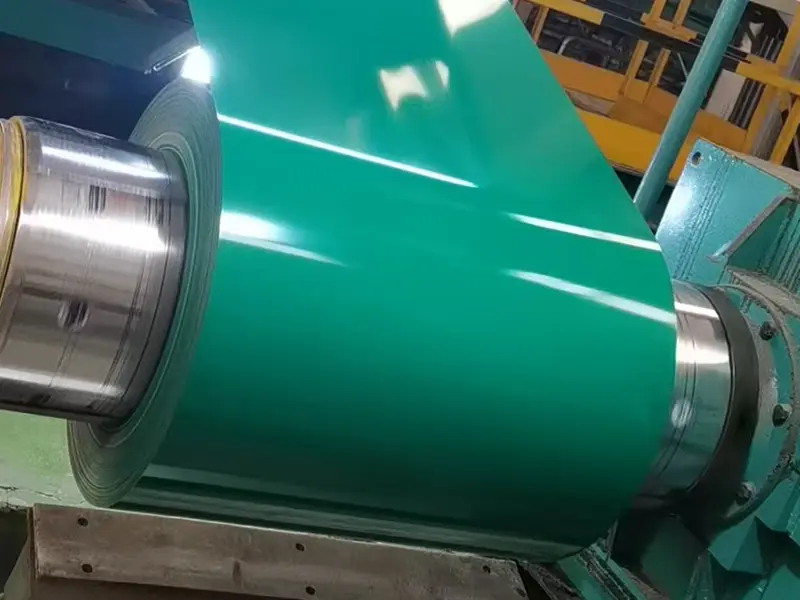 Color-coated embossed metal sheet