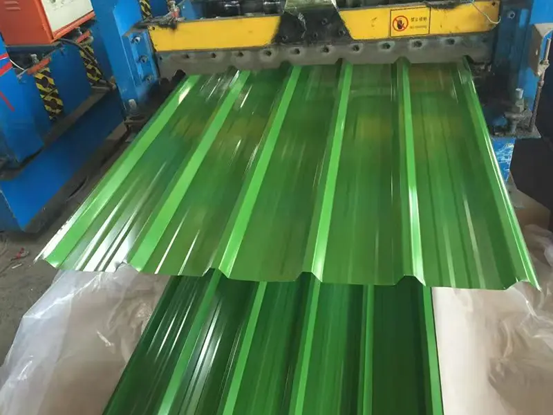 Color corrugated tile