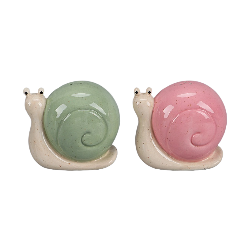 Ceramic snail  Salt and Pepper Shaker Set