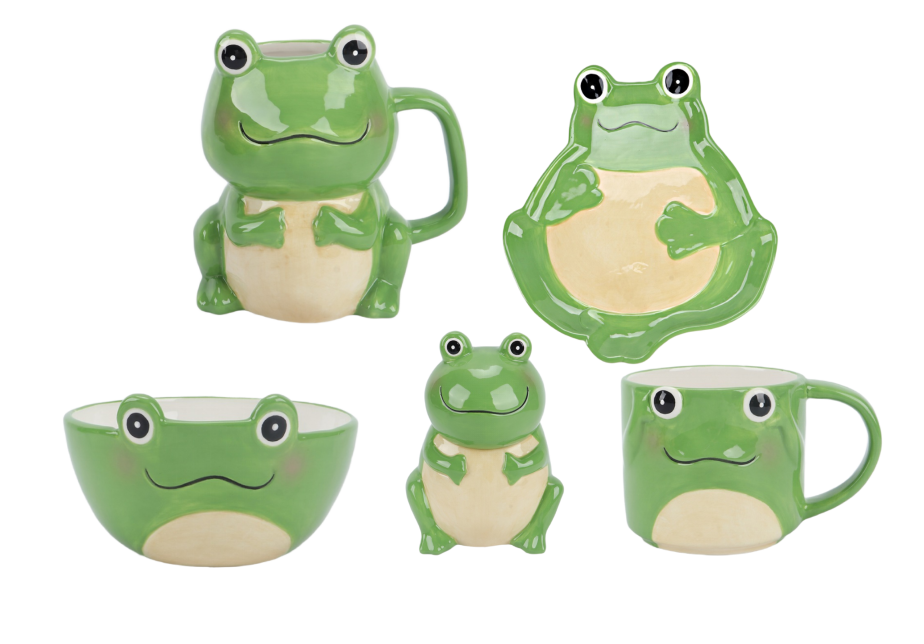 Ceramic frog Dinner Set