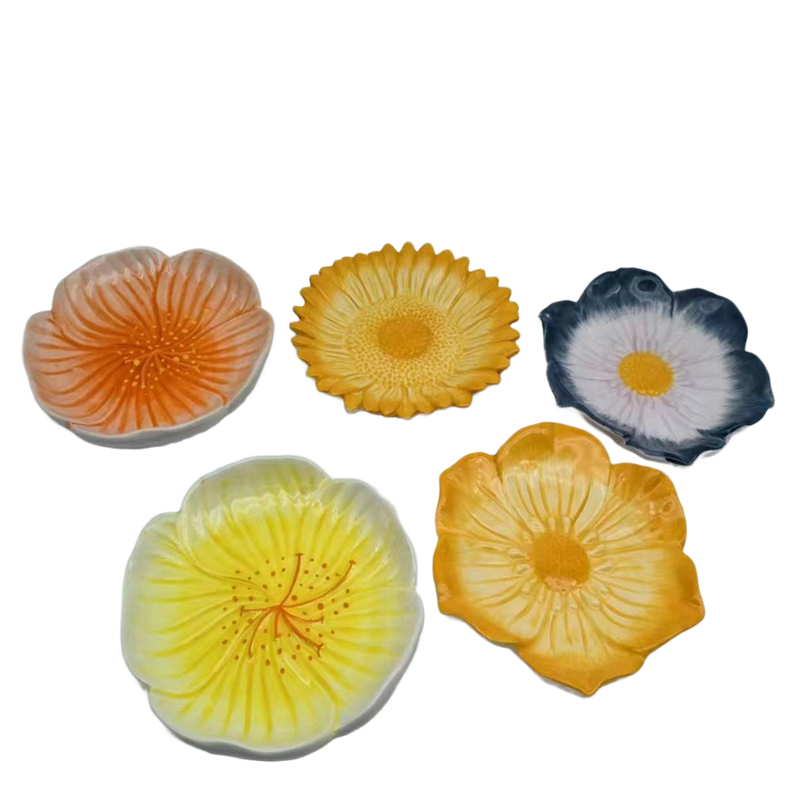 Ceramic flower-shaped dish