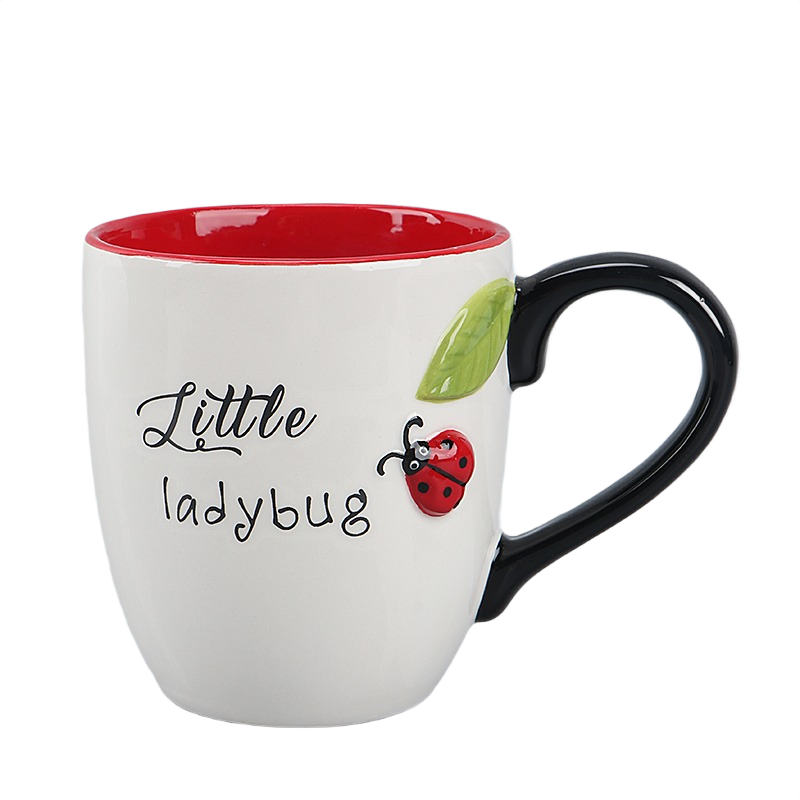 Unique ceramic labdybug cup