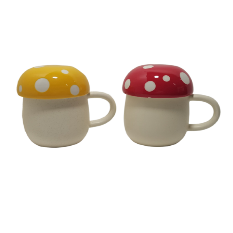 Adorable ceramic mushroom cup