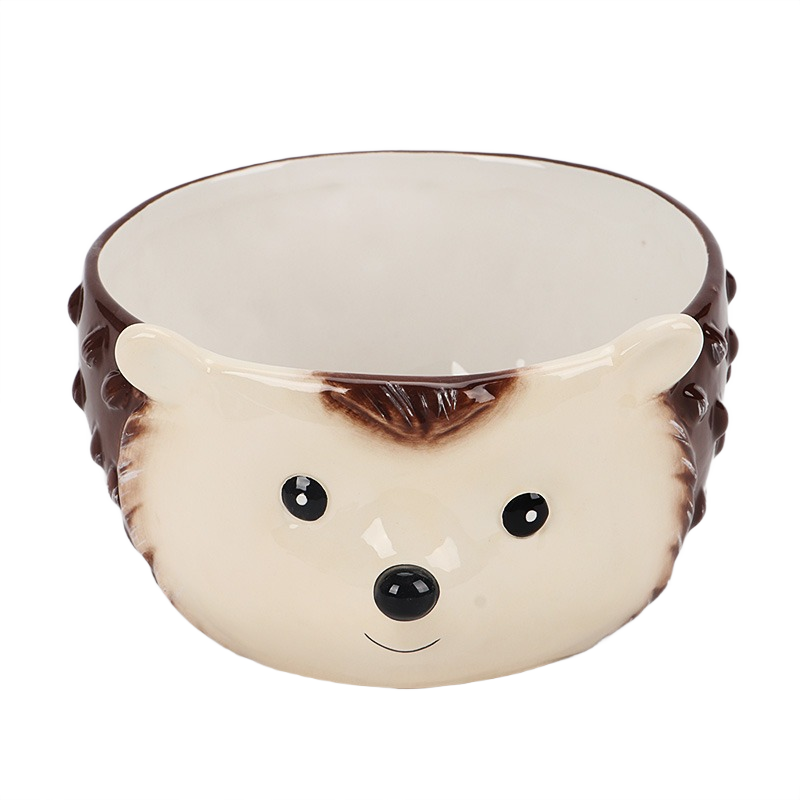 Handpainting Cute Hedgehog soup bowl