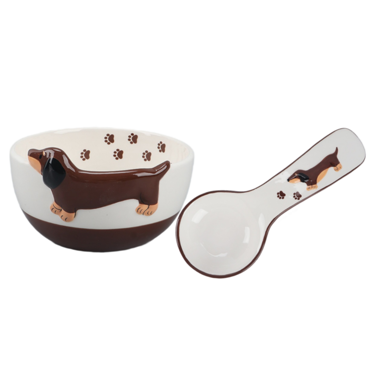 Ceramic dachshund dog soup Bowl