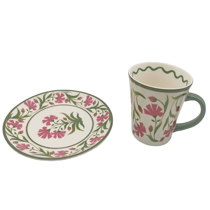 Mother's Day carnation  coffee mug set