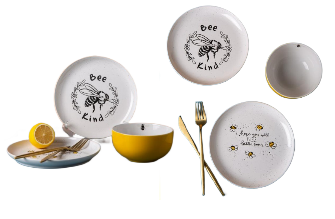 Ceramic Bee Dinnerware Set