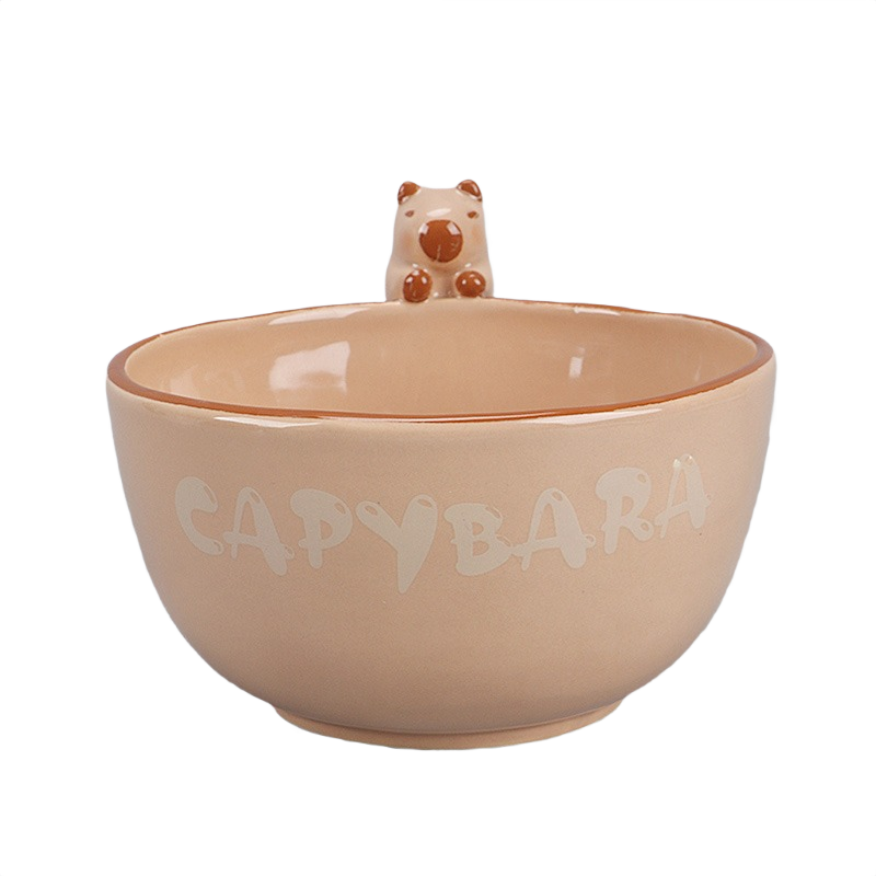 Adorable ceramic animal soup bowl -capybaba