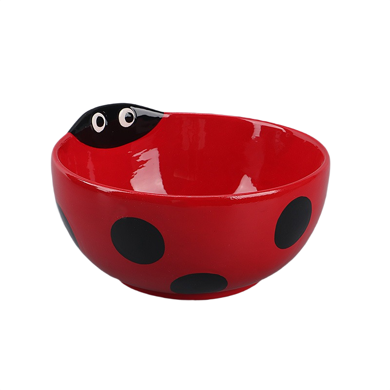 Cute Ladybug Ceramic Salad Bowl