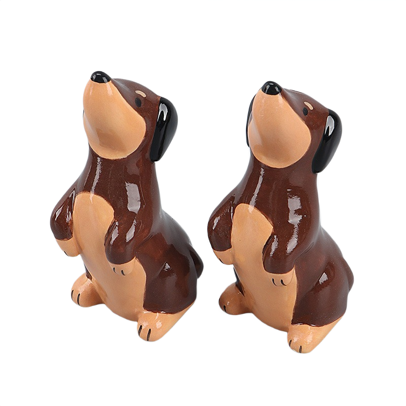 Ceramic Dachshund Salt and Pepper Shakers