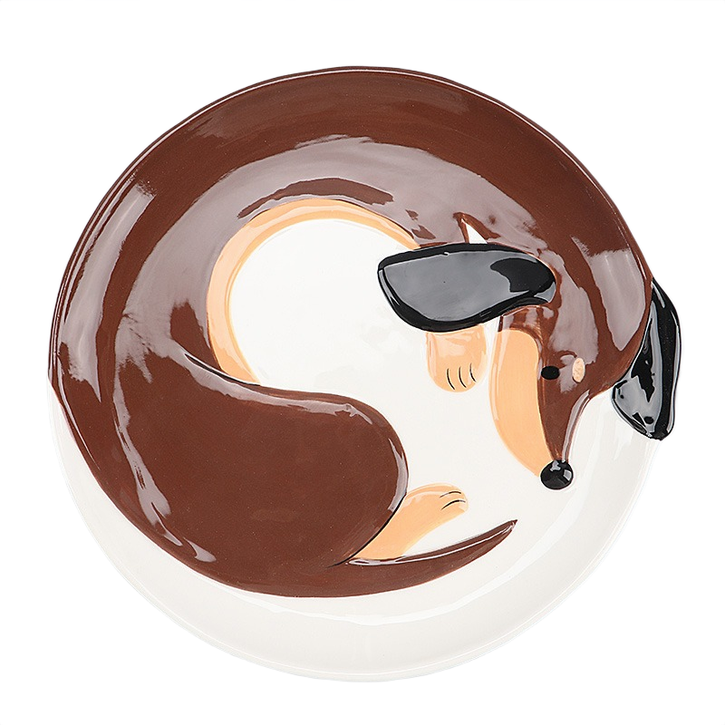 Ceramic Dachshund Dog Plate