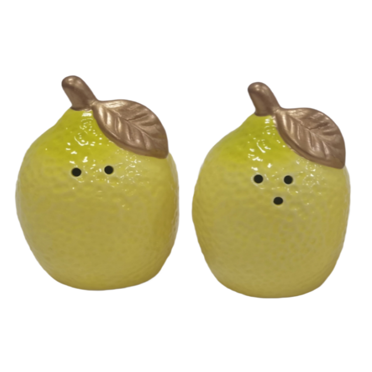 Handpainting Lemon salt and pepper shaker set