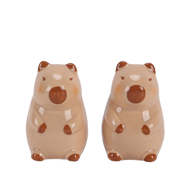 Cute Ceramic capybaba Salt and Pepper Shakers