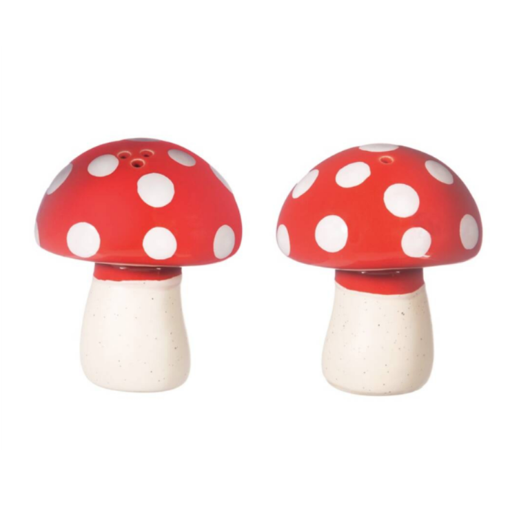 Ceramic  mushroom Salt and Pepper Shakers