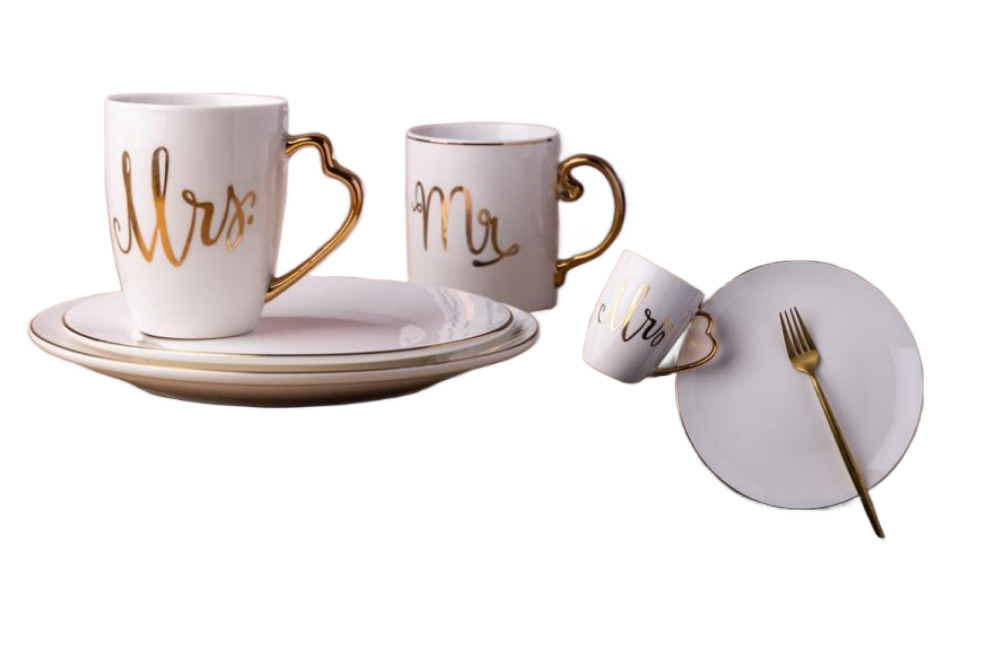 Ceramic Mr &Mrs Dinnerware Set