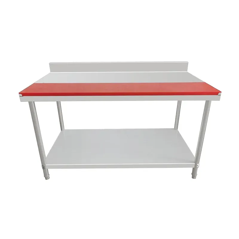 Stainless Steel Worktable (Round leg assembly with cutting board)