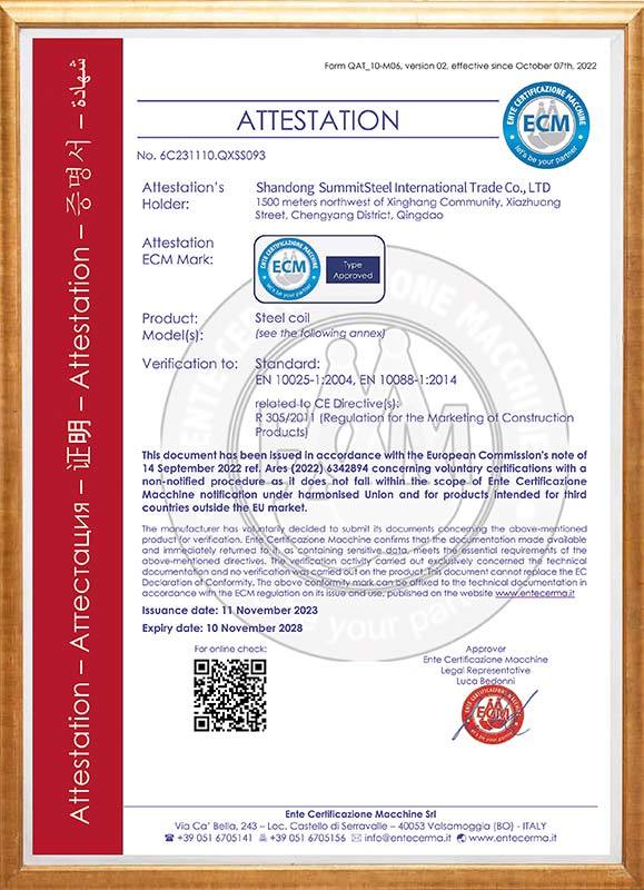 ATTESTATION ATTESTATION