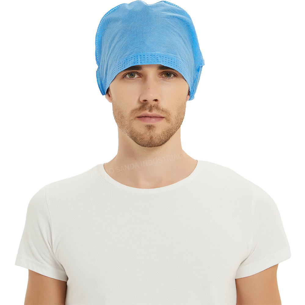 Gorra médica (con goma elástica) azul