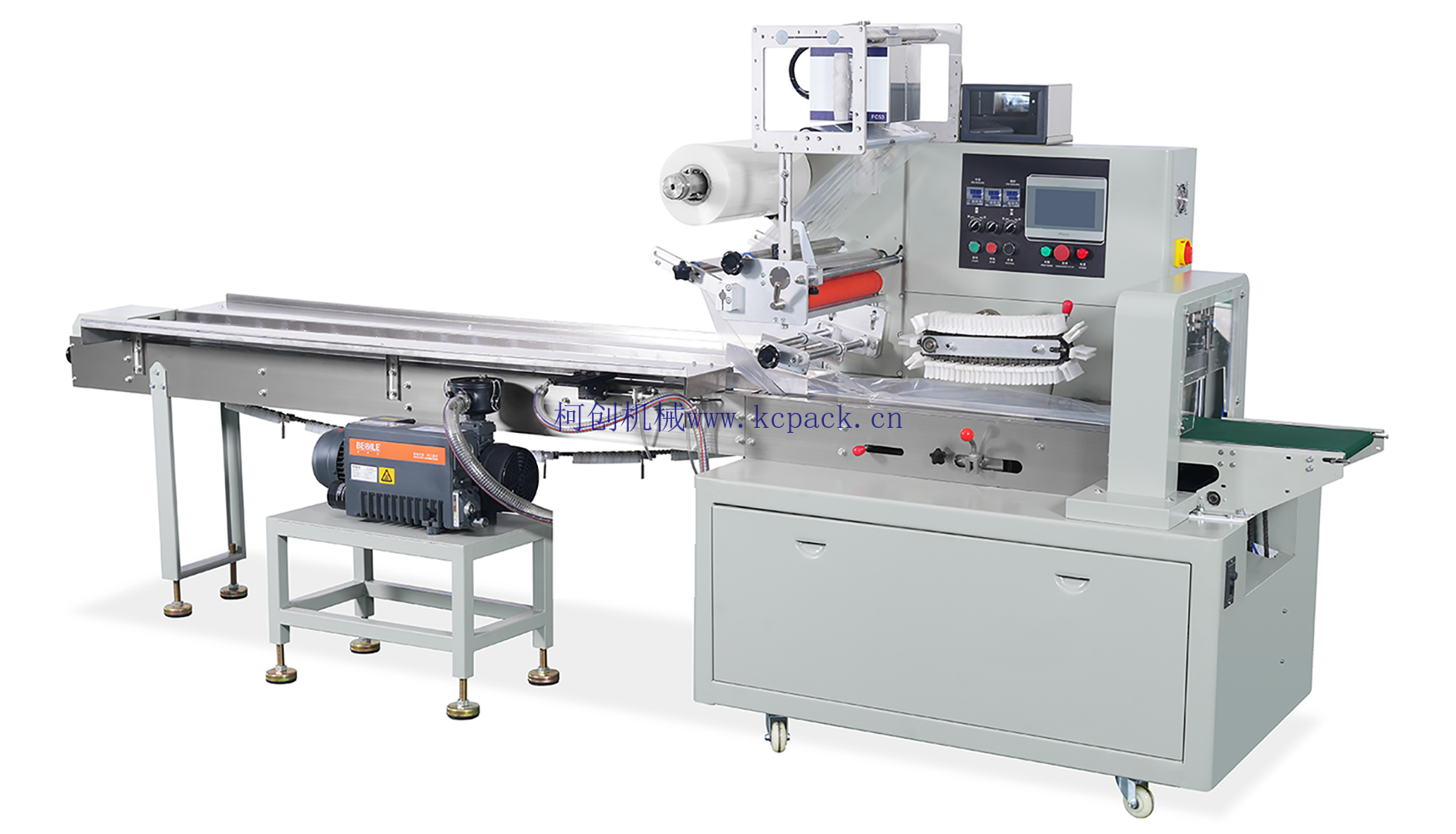 KCH-450D/600D Up-roll Full Servo Vacuum Flow Wrapping Machine