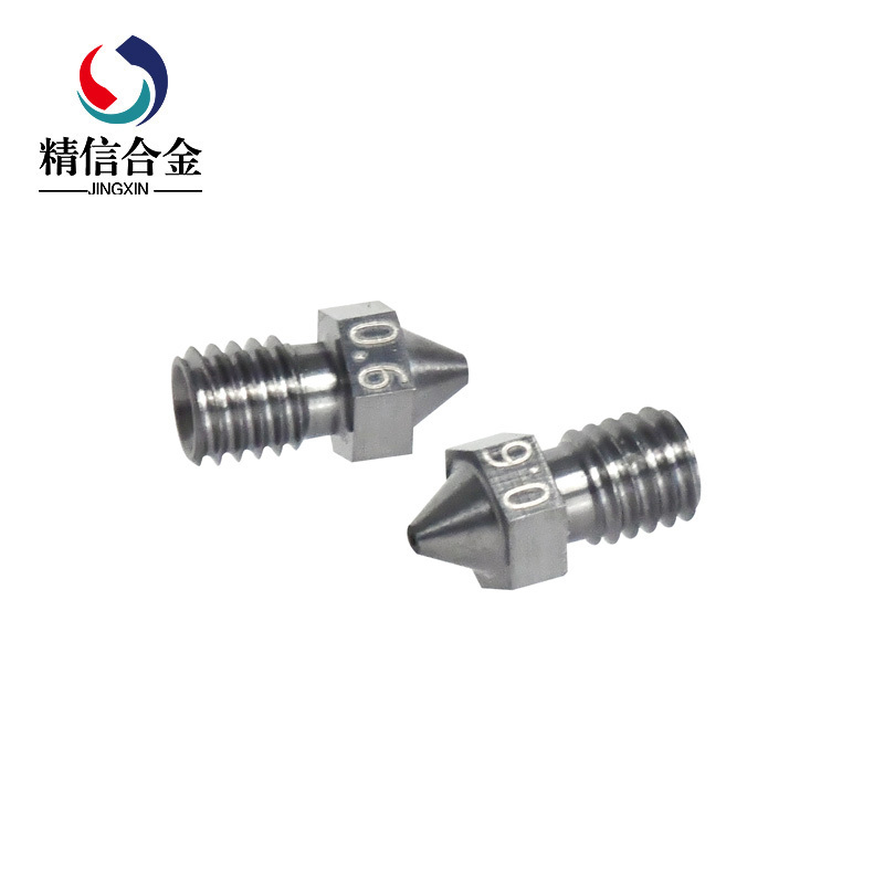  YG8硬質(zhì)合金打印機噴嘴 0.6內(nèi)孔碳化鎢螺紋噴嘴鎢鋼配件