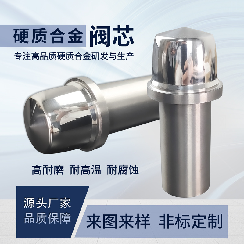 硬質(zhì)合金閥芯閥座 非標(biāo)帶螺紋孔鎢鋼閥桿