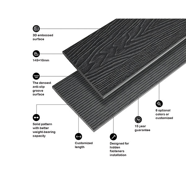 Grey embossed sauna board