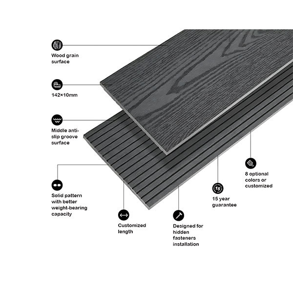 Grey embossed sauna board