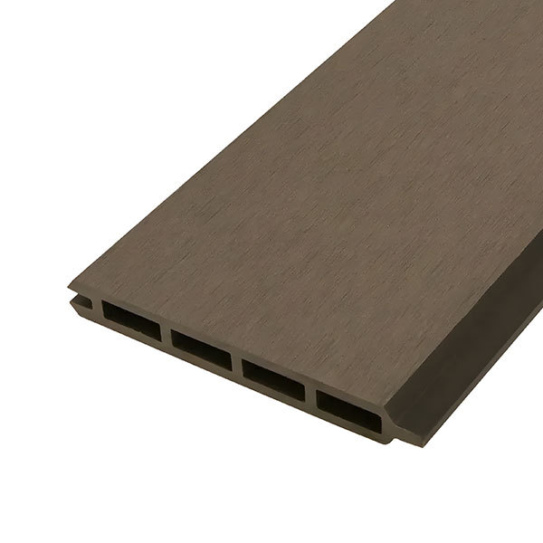 Dark coffee-colored wood-plastic fence panels