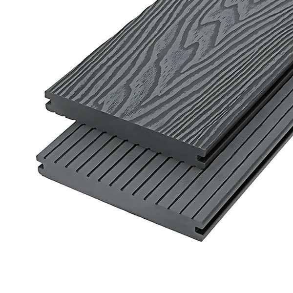 The 3D embossed solid floor is light gray