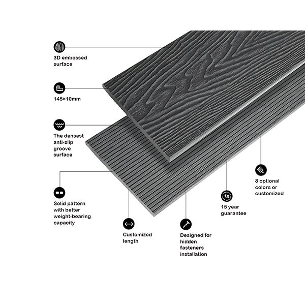 Grey embossed sauna board