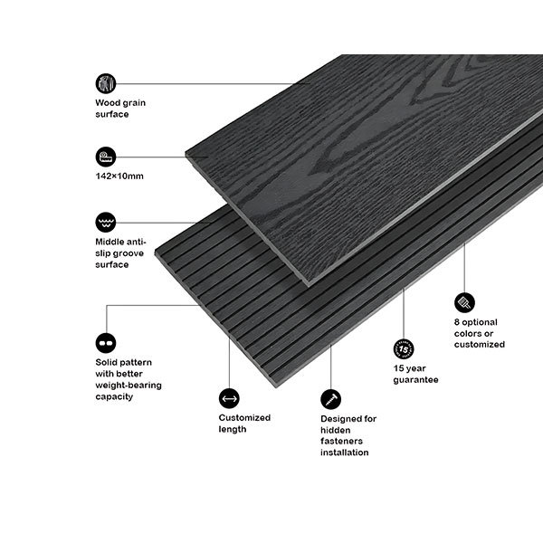 Grey embossed sauna board