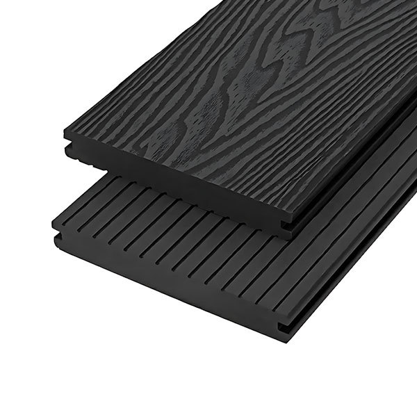 The 3D embossed solid floor is black and gray