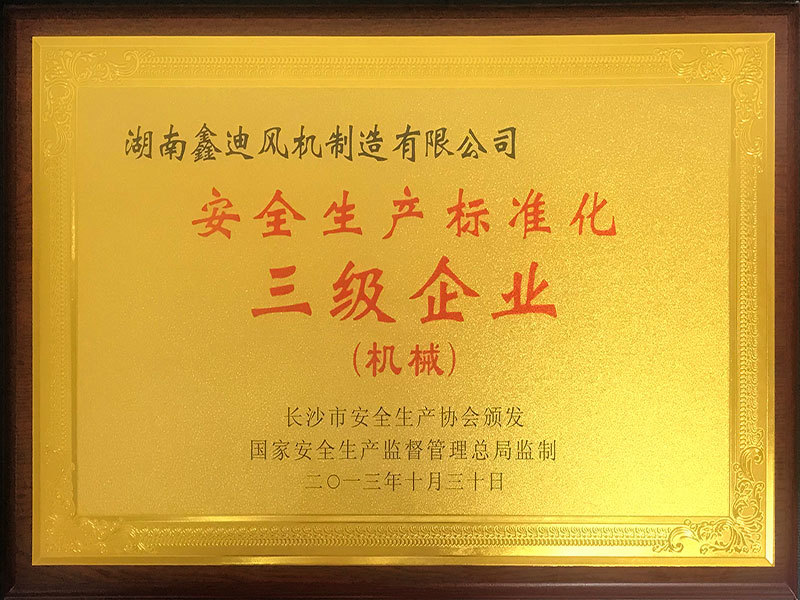 安全生产标准化三级企业