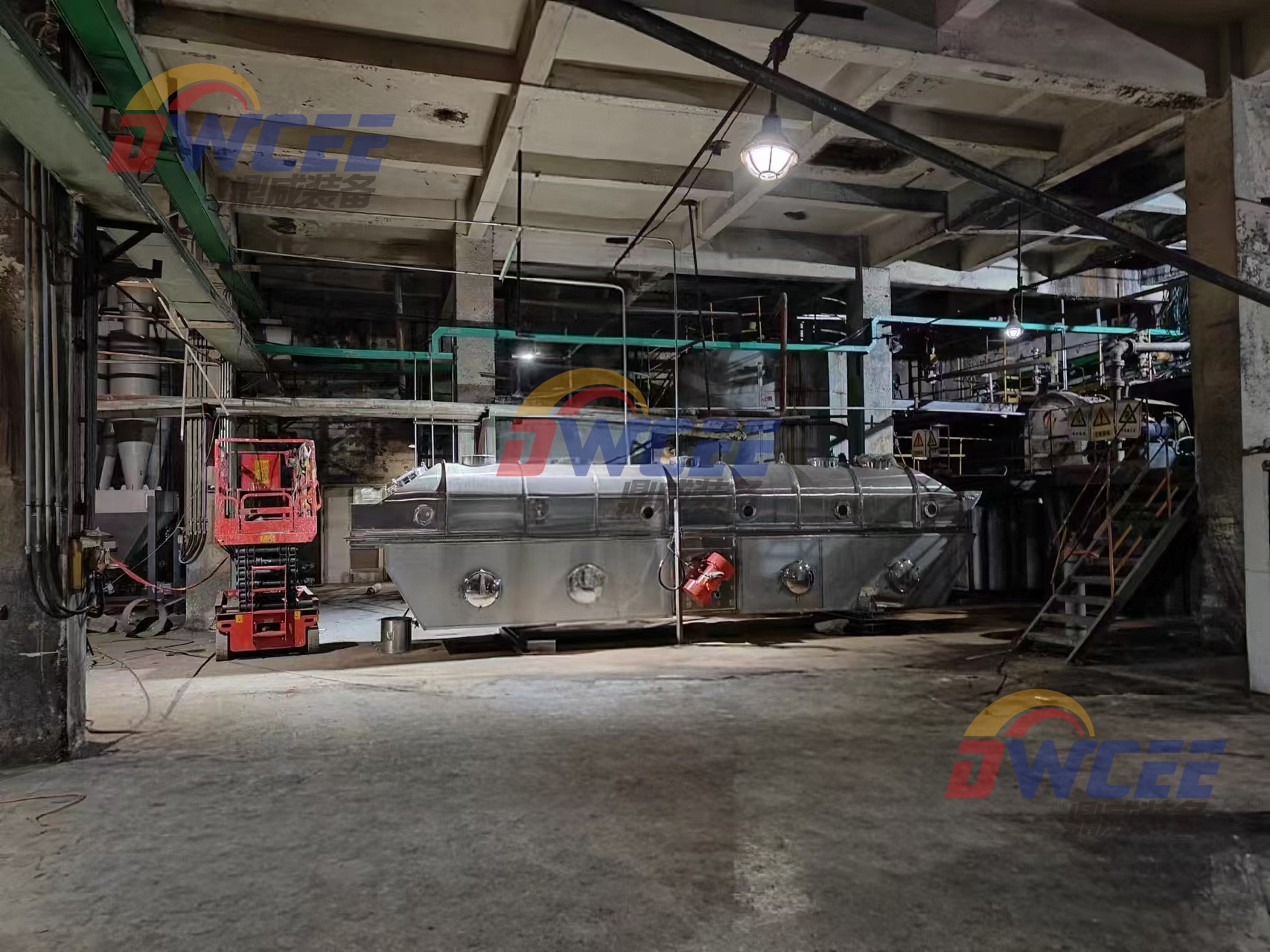 El sistema completo de secado por lecho fluidizado vibratorio de sulfato de amonio fue instalado sin problemas.