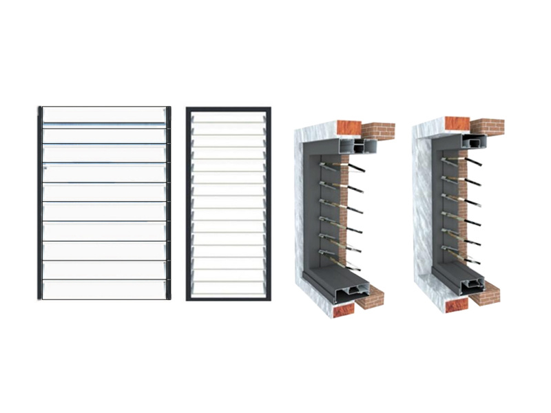100 Series Glass Louvre Window