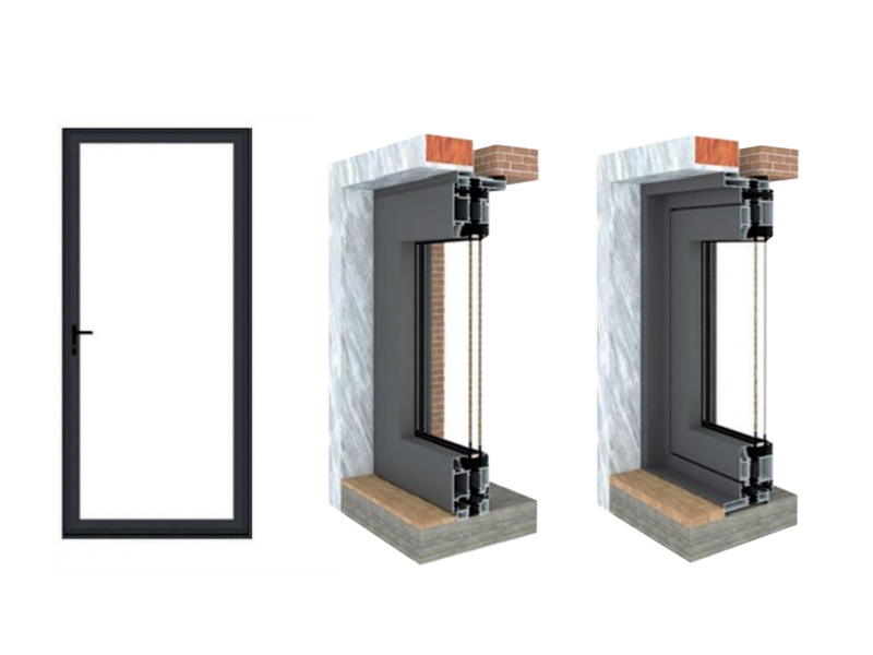 100 Series Thermal Break Hinged Door