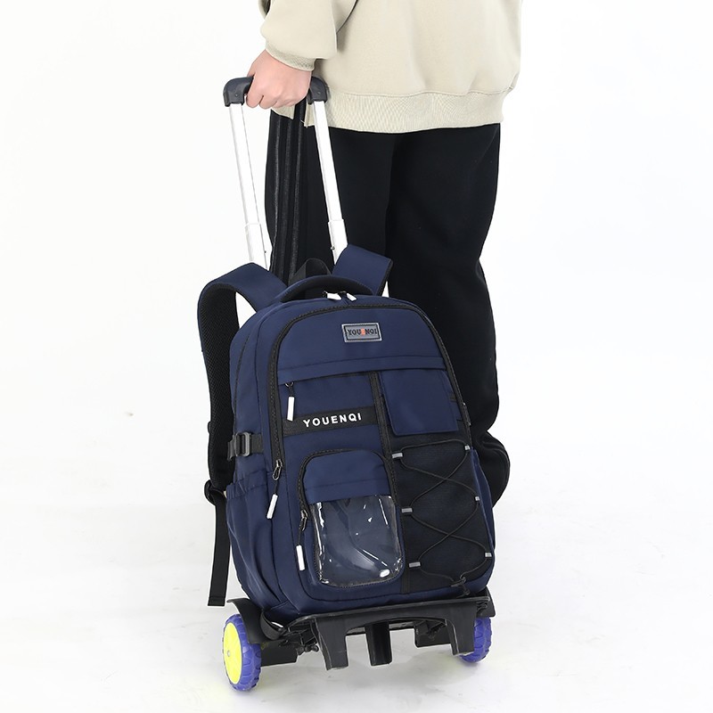 Professionally producing rolling backpacks for elementary school students—grades 1 through 6, featuring dual-shoulder design Professionally producing rolling backpacks for elementary school students—grades 1 through 6, featuring dual-shoulder design