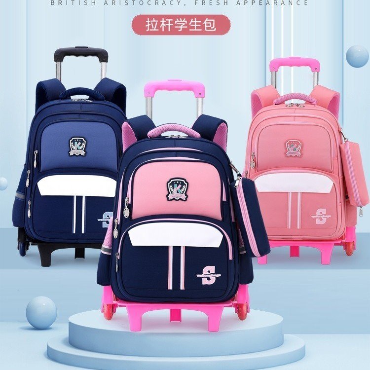 Professionally producing trolley school bags—primary school students' backpacks for grades 1 through 6 Professionally producing trolley school bags—primary school students' backpacks for grades 1 through 6