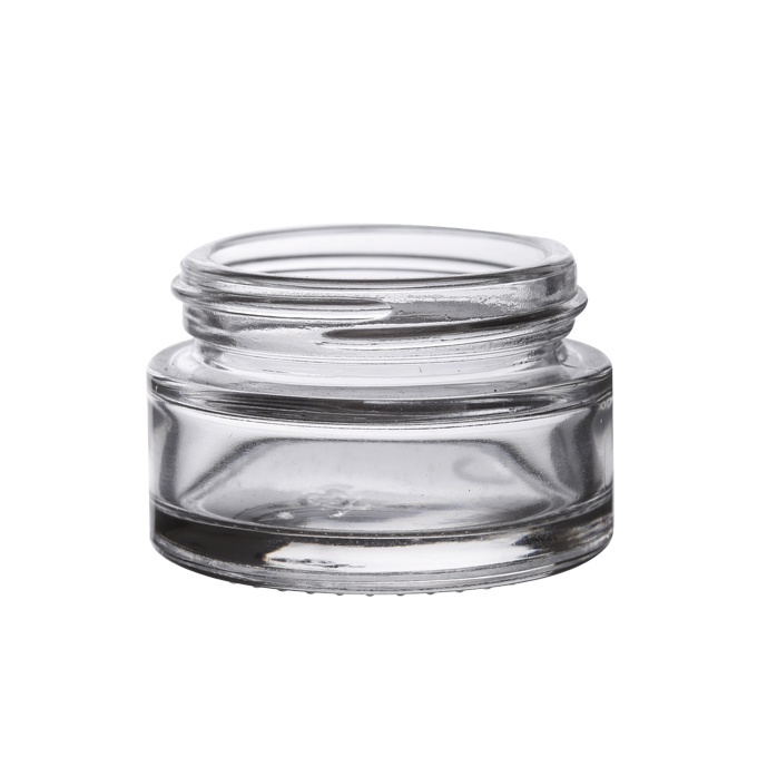 High Quality Clear Cosmetic Glass Cream Jar/Bottle Empty Glass Bottle 15ml
