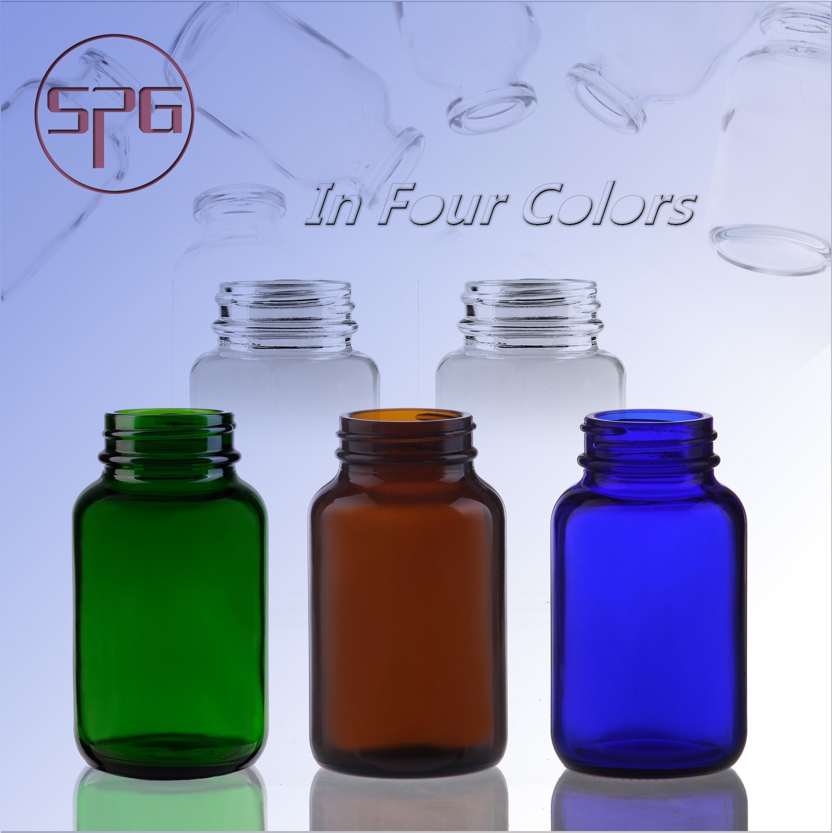 Tablet Bottles in four colors