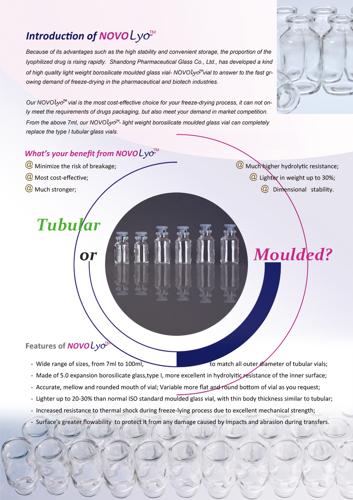 Light Weight Type I Moulded Vial (Lyo-Vial)