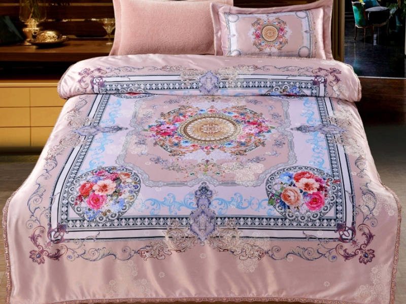 New, high-grade wool household four-piece silk brocade lining smooth and beautiful wool lining soft and warm