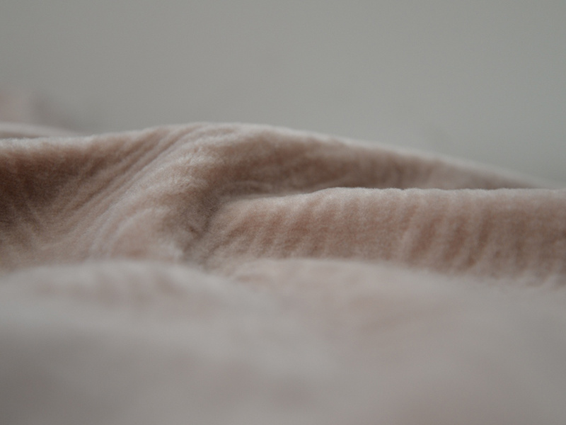 Pure wool water ripple embossing simulation small fur