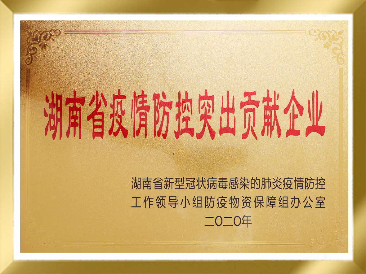 湖南省疫情防控突出贡献企业