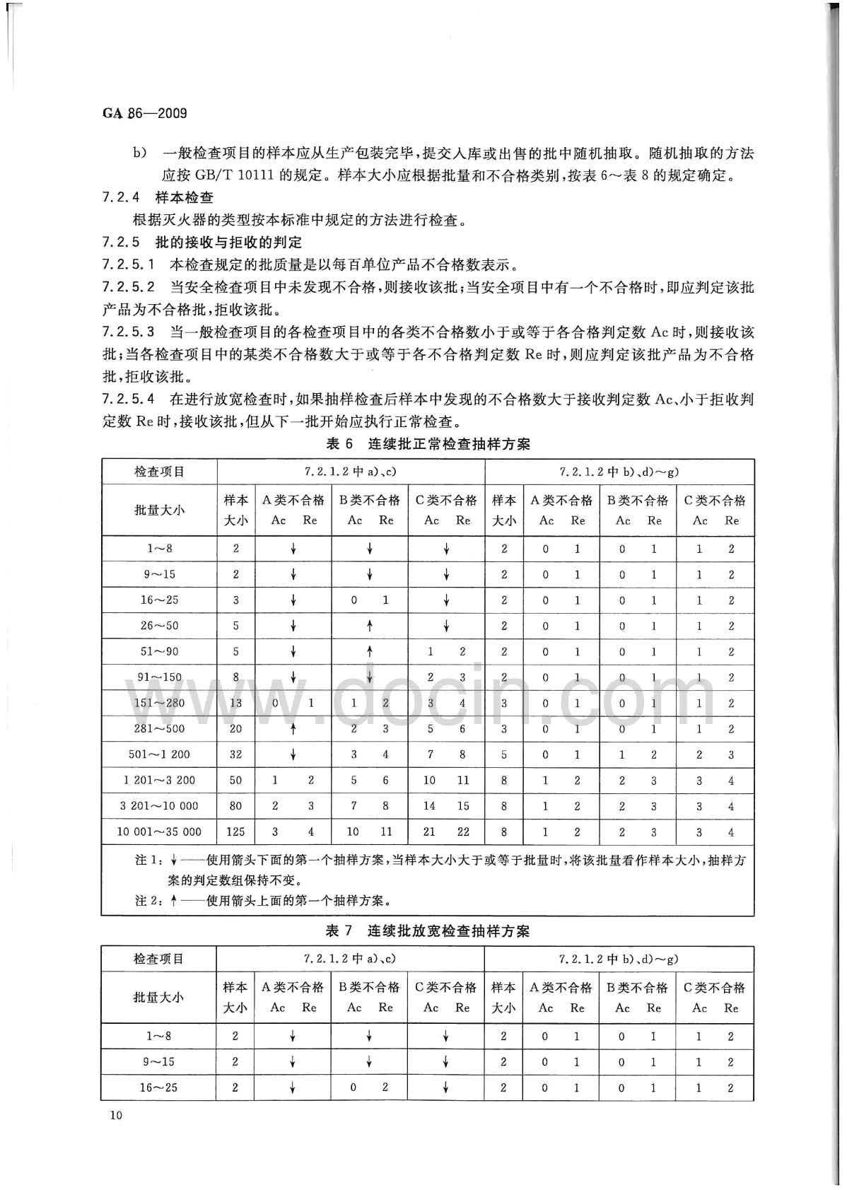 GA 86-2009 简易式灭火器